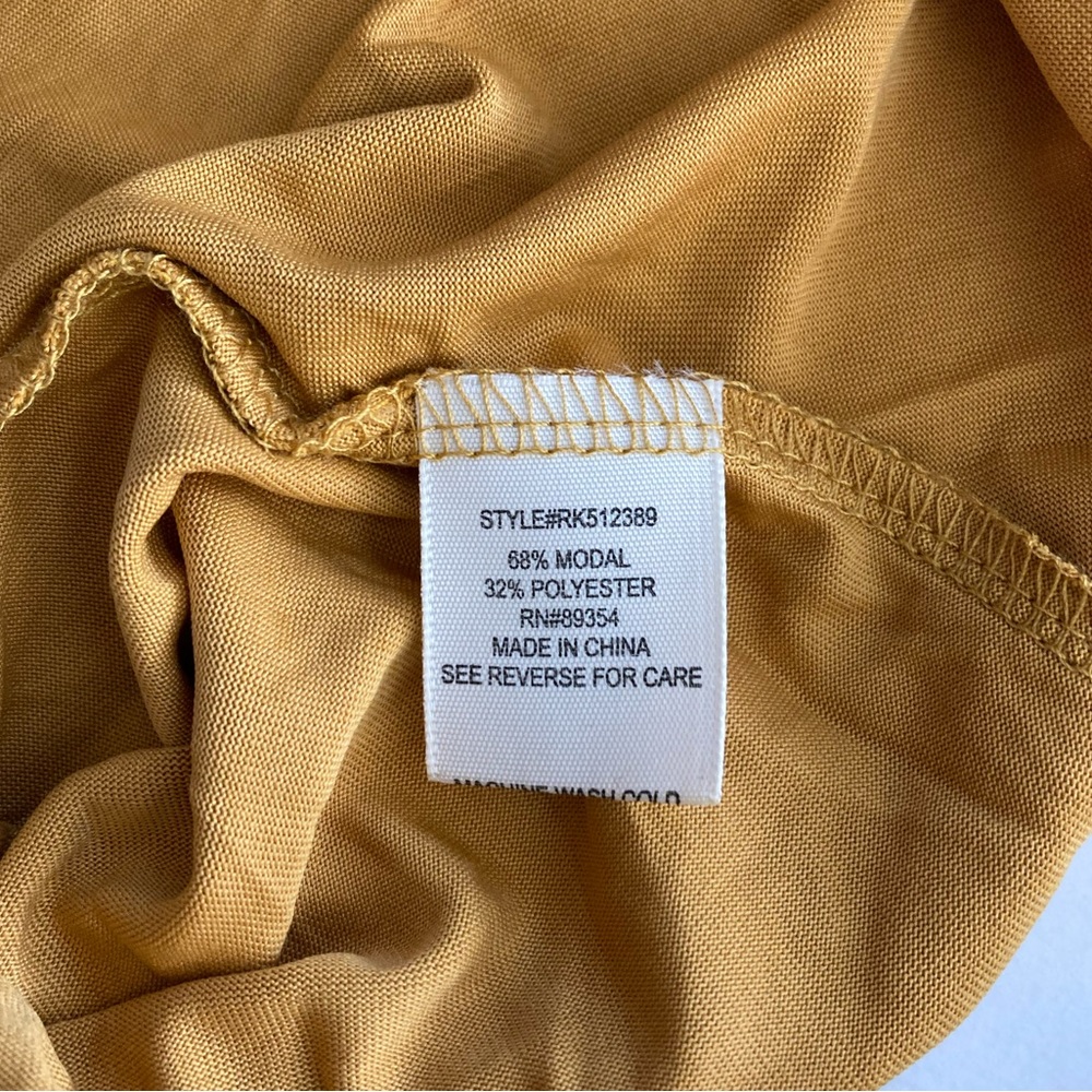 Ultra Flirt | NWT Women’s Cinch Skirt Spruce Yellow Short Sleeve Dress - Picture 6 of 6